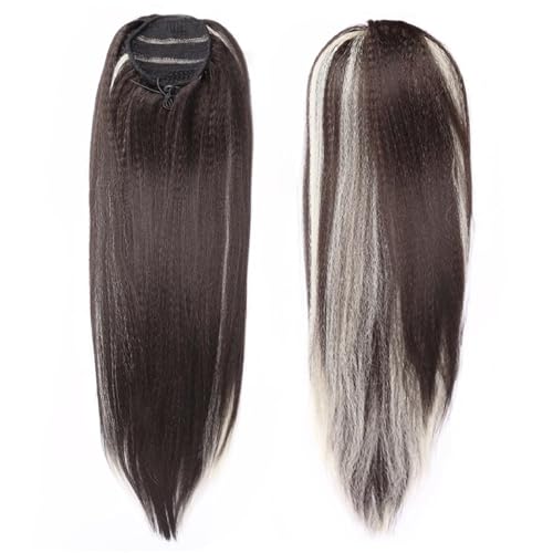ponytail extension Gerade Pferdeschwanz-Haarverlängerung for Frauen, 76,2 cm lang, mit Kordelzug, verworrener, gerader Pferdeschwanz, Clip-In-Haar(Color 5) von CSSHNL