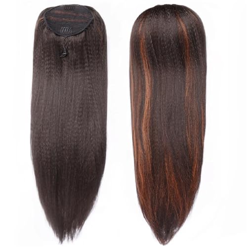 ponytail extension Gerade Pferdeschwanz-Haarverlängerung for Frauen, 76,2 cm lang, mit Kordelzug, verworrener, gerader Pferdeschwanz, Clip-In-Haar(Color 6) von CSSHNL