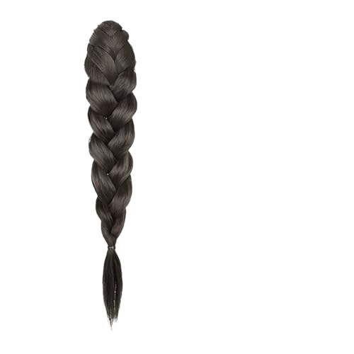 ponytail extension Synthetische geflochtene Pferdeschwanzverlängerung mit Klauenclip for Frauen, vielseitiges Haar-Accessoire in Schwarzbraun, Kleidung, Haar-Accessoires(Color 2) von CSSHNL