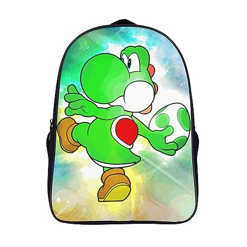 CSTAL Yoshi Kids Schulranzen Japanese Anime Ergonomische Ultraleichte Schultasche Mädchen Junge Kinder Schulrucksack Grundschule Schultaschen Klasse Rucksack 16inch von CSTAL