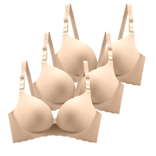 3er Pack BH Damen ohne Bügel Fraun Einfarbiges Push Up BH Sexy BH Set mit verstellbarem Mädchen 2024 Y2K Weich Bequemer BH Atmungsaktiver Unterwäsche Bra für Alltag von CSWH