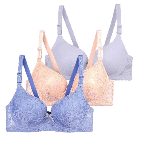 CSWH 3er Pack BH Damen ohne Bügel Fraun Push Up BH Spitzen BH Sexy BH Set mit verstellbarem Mädchen 2024 Mode Y2K Weich Bequemer BH Atmungsaktiver Unterwäsche Bra für Alltag Outdoor CSWH 3er Pack BH Damen ohne Bügel Fraun Push Up BH Spitzen BH Sexy BH Set mit verstellbarem Mädchen 2024 Mode Y2K Weich Bequemer BH Atmungsaktiver Unterwäsche Bra für Alltag Outdoor von CSWH