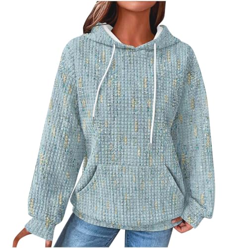 CSWH Damen Hoodies Sweatshirt mit Kapuze Frauen Normale Passform Kapuzenpullover mit Bedrucktem Damen Pullover mit Kordelzug Pulli Langarmshirt Sweatjacke Sweater von CSWH