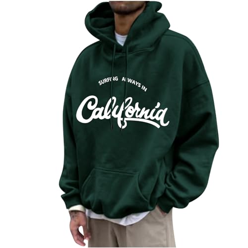 CSWH Herren Hoodies Sweatshirt mit Kapuze Männer California Print Alltägliche Schnittform Kapuzenpullover Herren Pullover Sweatjacke Langarmshirt Pulli Sweater von CSWH