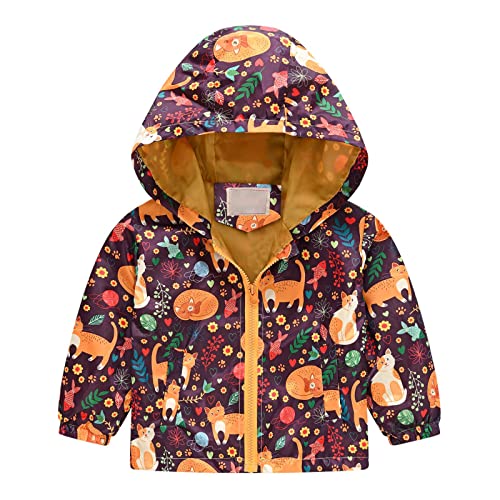 CSWH Unisex Kinder Jacke mit Kapuze Jungen/Mädchen Regenjacke Kinder Dünne Leichte Sommerjacke Softshelljacke übergangsjacke Regenmantel Regenbekleidung für Outdoor von CSWH