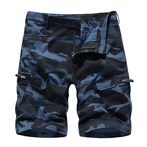 Herren Cargo Shorts Männer Camouflage Kurze Hose mit Zip Off Male Wanderhose Trekkinghose mit Taschen Jungen Regular Fit Sporthose Outdoorhose Kurze Pants Trousers für Sommer Sports Outdoor von CSWH