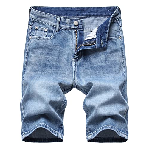 Herren Kurze Jeans Männer Casual Shorts Jeanshose Jungen Ripped Sommerhose Male Slim Passform Outdoorhose Freizeithose Herren Y2k Mode Kurz Hose Trousers Pants für Sommer Outdoor von CSWH