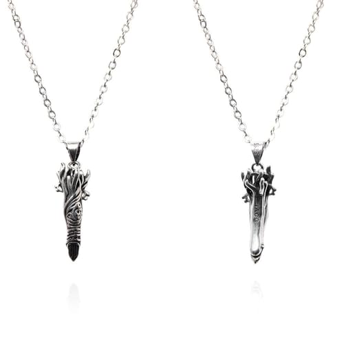 CSYJYMCFX 1 x Halskette mit Anhänger, Anime Jujutsu Gojo – Kawaii-Charaktere, ideal als Geschenk Otaku (Anime-Fans), small, Metall, Keine von CSYJYMCFX