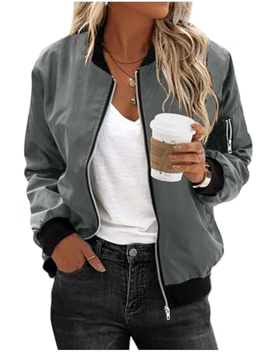 Bomberjacke Damen Wasserdicht Kurze Blouson Regenjacke Jacke Casual Pilotenjacke Regenmantel Zip Up Coat Sweatjacke Regenjacken Dünne Windbreaker Wanderjacke Jacken Outdoorjacke Übergangsjacke Bomberjacke Damen Wasserdicht Kurze Blouson Regenjacke Jacke Casual Pilotenjacke Regenmantel Zip Up Coat Sweatjacke Regenjacken Dünne Windbreaker Wanderjacke Jacken Outdoorjacke Übergangsjacke von CSYX