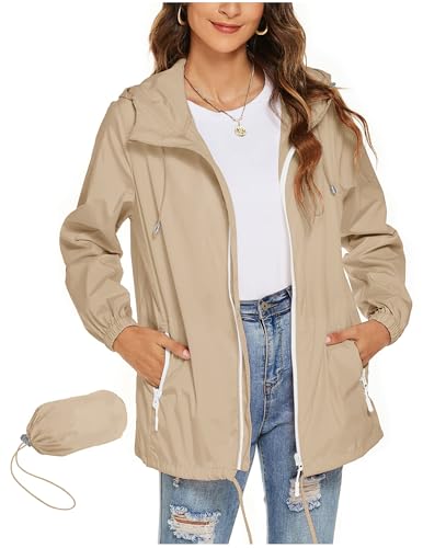 CSYX Regenjacke Damen Wasserdicht Jacke Regenmantel Leichte Regenjacken Faltbar Dünne Windbreaker Wanderjacke Blouson Jacken Outdoorjacke Packbar Übergangsjacke mit Kapuze Softshelljacke Regenponcho CSYX Regenjacke Damen Wasserdicht Jacke Regenmantel Leichte Regenjacken Faltbar Dünne Windbreaker Wanderjacke Blouson Jacken Outdoorjacke Packbar Übergangsjacke mit Kapuze Softshelljacke Regenponcho von CSYX
