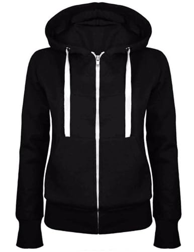 CSYX Sweatjacke Damen mit Kapuze Zipper Hoodie Jacke Leicht Übergangsjacke Elegant Einfarbig Dünne Kapuzenjacke mit Taschen Sweatshirt Locker Strickjacke Sportjacke Trainingsjacke Pullover CSYX Sweatjacke Damen mit Kapuze Zipper Hoodie Jacke Leicht Übergangsjacke Elegant Einfarbig Dünne Kapuzenjacke mit Taschen Sweatshirt Locker Strickjacke Sportjacke Trainingsjacke Pullover von CSYX