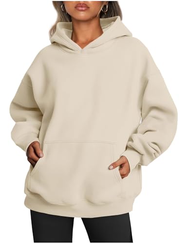 Hoodie Damen Kapuzenpullover Oversize Casual Pullover Sweatshirt mit Kapuze Sport Langarm Fleece Gefütterte Pulli Herbst Winter Hoody mit Tasche Basic Kapuzenshirt Frauen Kapuzenpulli von CSYX
