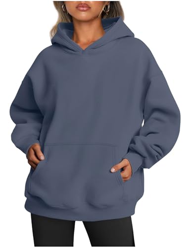 Hoodie Damen Kapuzenpullover Oversize Casual Pullover Sweatshirt mit Kapuze Sport Langarm Fleece Gefütterte Pulli Herbst Winter Hoody mit Tasche Basic Kapuzenshirt Frauen Kapuzenpulli von CSYX