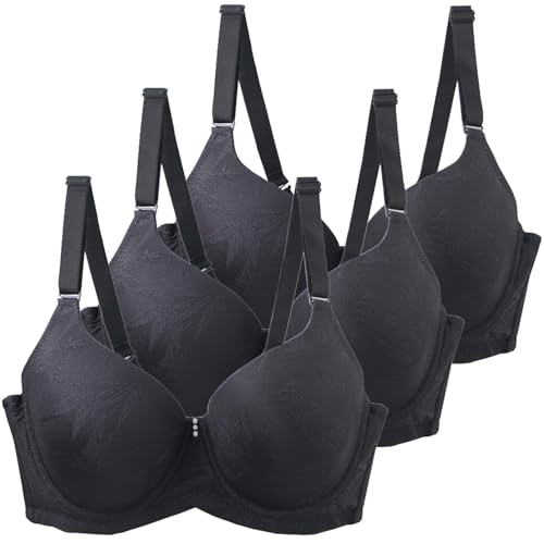 Klassische BHS Damen mit Bügel 3er Pack Komfort Nahtlos BH Set Push Up Sport BH Trainings Schlaf BHS mit Verstellbarem Bustier Starker Halt Große Brüste Unterwäsche Gepolstert für Alltag Yoga Joggen von CSYX