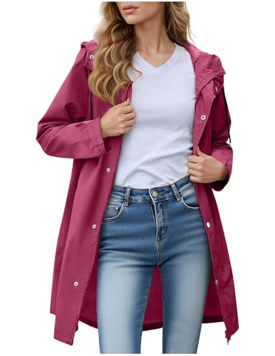 Regenjacke Damen Jacke Wasserdicht Windjacke Regenmantel Softshelljacke Regenjacken Dünne Windbreaker Wanderjacke Blouson Leichte Jacken Outdoorjacke Übergangsjacke mit Kapuze Regenponcho Trenchcoat Regenjacke Damen Jacke Wasserdicht Windjacke Regenmantel Softshelljacke Regenjacken Dünne Windbreaker Wanderjacke Blouson Leichte Jacken Outdoorjacke Übergangsjacke mit Kapuze Regenponcho Trenchcoat von CSYX