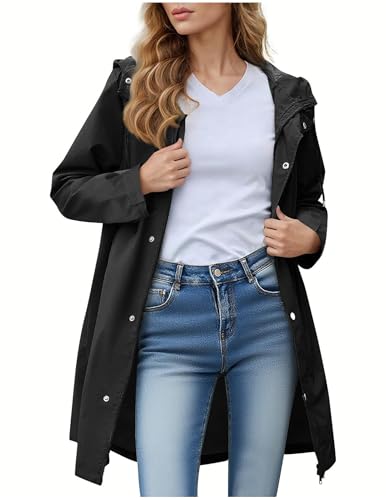 Regenjacke Damen Jacke Wasserdicht Windjacke Regenmantel Softshelljacke Regenjacken Dünne Windbreaker Wanderjacke Blouson Leichte Jacken Outdoorjacke Übergangsjacke mit Kapuze Regenponcho Trenchcoat Regenjacke Damen Jacke Wasserdicht Windjacke Regenmantel Softshelljacke Regenjacken Dünne Windbreaker Wanderjacke Blouson Leichte Jacken Outdoorjacke Übergangsjacke mit Kapuze Regenponcho Trenchcoat von CSYX