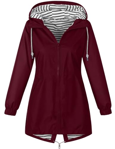 Regenjacke Damen Wasserdicht Jacke Regenmantel Leichte Regenjacken Faltbar Dünne Windbreaker Wanderjacke Blouson Jacken Outdoorjacke Übergangsjacke mit Kapuze Softshelljacke Regenponcho Regen Mäntel Regenjacke Damen Wasserdicht Jacke Regenmantel Leichte Regenjacken Faltbar Dünne Windbreaker Wanderjacke Blouson Jacken Outdoorjacke Übergangsjacke mit Kapuze Softshelljacke Regenponcho Regen Mäntel von CSYX