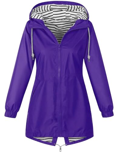 Regenjacke Damen Wasserdicht Jacke Regenmantel Leichte Regenjacken Faltbar Dünne Windbreaker Wanderjacke Blouson Jacken Outdoorjacke Übergangsjacke mit Kapuze Softshelljacke Regenponcho Regen Mäntel Regenjacke Damen Wasserdicht Jacke Regenmantel Leichte Regenjacken Faltbar Dünne Windbreaker Wanderjacke Blouson Jacken Outdoorjacke Übergangsjacke mit Kapuze Softshelljacke Regenponcho Regen Mäntel von CSYX