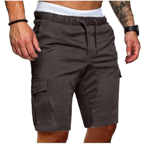 Shorts Herren Arbeitshose Kurz Sporthose Baggy Cargo Shorts Casual Kurze Hosen mit Taschen Männer Short Cargo Hose Bequeme Freizeithose Laufhose Wanderhose Stoffhose Chino Jogginghose Activewear von CSYX