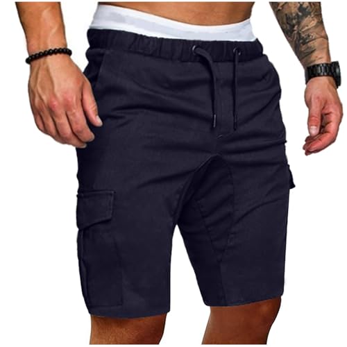 Shorts Herren Arbeitshose Kurz Sporthose Baggy Cargo Shorts Casual Kurze Hosen mit Taschen Männer Short Cargo Hose Bequeme Freizeithose Laufhose Wanderhose Stoffhose Chino Jogginghose Activewear von CSYX