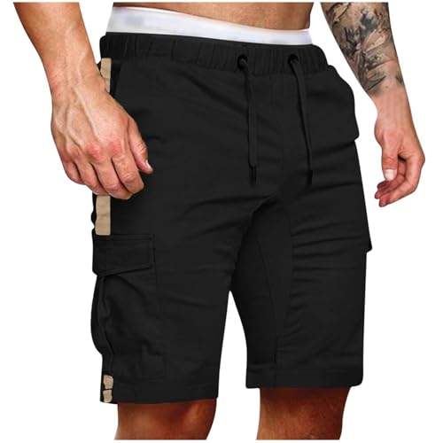 Shorts Herren Arbeitshose Kurz Sporthose Baggy Cargo Shorts Casual Kurze Hosen mit Taschen Männer Short Cargo Hose Bequeme Freizeithose Laufhose Wanderhose Stoffhose Chino Jogginghose Activewear von CSYX