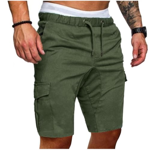 Shorts Herren Arbeitshose Kurz Sporthose Baggy Cargo Shorts Casual Kurze Hosen mit Taschen Männer Short Cargo Hose Bequeme Freizeithose Laufhose Wanderhose Stoffhose Chino Jogginghose Activewear von CSYX