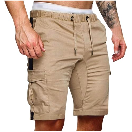 Shorts Herren Arbeitshose Kurz Sporthose Baggy Cargo Shorts Casual Kurze Hosen mit Taschen Männer Short Cargo Hose Bequeme Freizeithose Laufhose Wanderhose Stoffhose Chino Jogginghose Activewear von CSYX