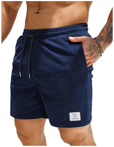 Shorts Herren Arbeitshose Kurz Sporthose Baggy Cargo Shorts Casual Kurze Hosen mit Taschen Stretch Männer Short Hose Bequeme Freizeithose Laufhose Wanderhose Stoffhose Chino Jogginghose Activewear von CSYX