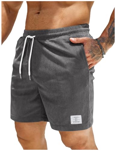 Shorts Herren Arbeitshose Kurz Sporthose Baggy Cargo Shorts Casual Kurze Hosen mit Taschen Stretch Männer Short Hose Bequeme Freizeithose Laufhose Wanderhose Stoffhose Chino Jogginghose Activewear von CSYX