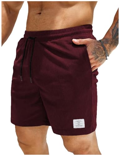 Shorts Herren Arbeitshose Kurz Sporthose Baggy Cargo Shorts Casual Kurze Hosen mit Taschen Stretch Männer Short Hose Bequeme Freizeithose Laufhose Wanderhose Stoffhose Chino Jogginghose Activewear von CSYX