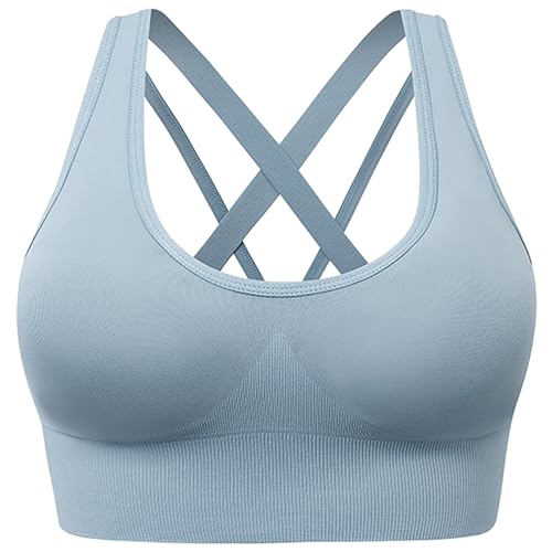 Sport BH Damen Ohne Bügel Bustier Klassische BHS Sportunterwäsche 1er 2er 3er Pack Push Up BH Set Große Brüste Starker Halt Schlaf BHS Gepolstert Bequemer Unterwäsche für Yoga Fitness Joggen Outdoor von CSYX