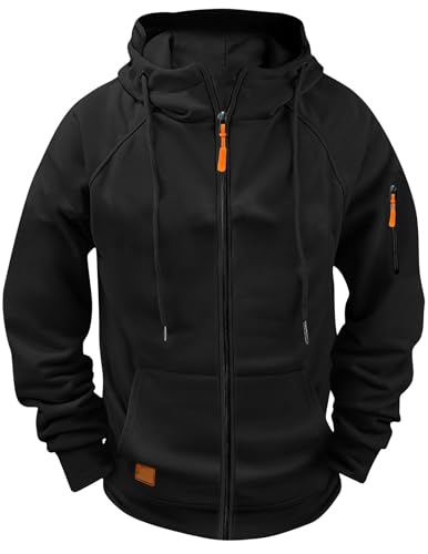 Sweatjacke Herren mit Kapuze Zip Hoodie Kapuzenjacke Oversized Sweatshirt Jacke mit Reißverschluss Outdoor Kapuzenpullover Softshelljacken Wärme Winterjacke Jogging Blouson Übergangsjacke Wanderjacke Sweatjacke Herren mit Kapuze Zip Hoodie Kapuzenjacke Oversized Sweatshirt Jacke mit Reißverschluss Outdoor Kapuzenpullover Softshelljacken Wärme Winterjacke Jogging Blouson Übergangsjacke Wanderjacke von CSYX