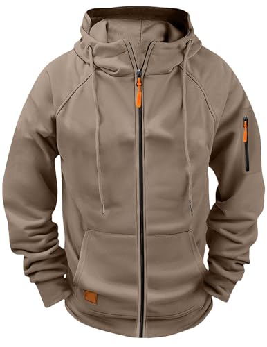 Sweatjacke Herren mit Kapuze Zip Hoodie Kapuzenjacke Oversized Sweatshirt Jacke mit Reißverschluss Outdoor Kapuzenpullover Softshelljacken Wärme Winterjacke Jogging Blouson Übergangsjacke Wanderjacke Sweatjacke Herren mit Kapuze Zip Hoodie Kapuzenjacke Oversized Sweatshirt Jacke mit Reißverschluss Outdoor Kapuzenpullover Softshelljacken Wärme Winterjacke Jogging Blouson Übergangsjacke Wanderjacke von CSYX