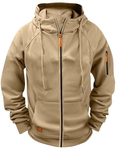 Sweatjacke Herren mit Kapuze Zip Hoodie Kapuzenjacke Oversized Sweatshirt Jacke mit Reißverschluss Outdoor Kapuzenpullover Softshelljacken Wärme Winterjacke Jogging Blouson Übergangsjacke Wanderjacke Sweatjacke Herren mit Kapuze Zip Hoodie Kapuzenjacke Oversized Sweatshirt Jacke mit Reißverschluss Outdoor Kapuzenpullover Softshelljacken Wärme Winterjacke Jogging Blouson Übergangsjacke Wanderjacke von CSYX