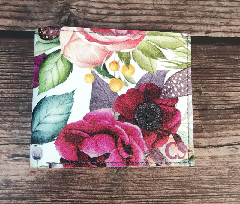 Geldbeutel Portemonnaie Mit Blumenmuster Lederimitat von CSmadeDesigns