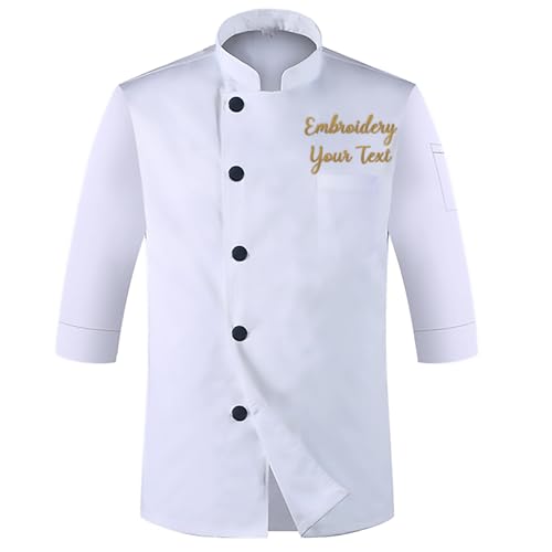 CSstone Benutzerdefinierte Chef Jacke, Männer und Frauen bestickte Chef Mantel, kurzärmeliges Hemd, Hotel Küche Uniform von CSstone