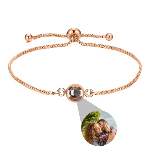 CSstone Personalisierte Armband mit Bild innen, Foto Armband Kundenspezifisches Bild, Memorial Armbänder für Frauen, Männer, bester Freund, Familie, Hund von CSstone