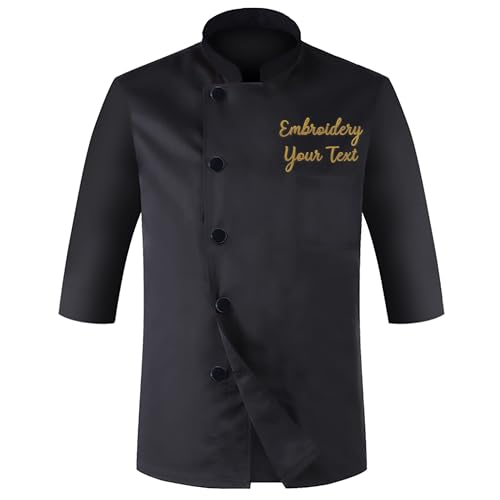 CSstone Benutzerdefinierte Chef Jacke, Männer und Frauen bestickte Chef Mantel, kurzärmeliges Hemd, Hotel Küche Uniform von CSstone