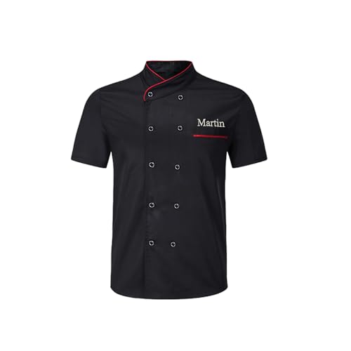 Kochjacke Personalisiert Kochhemd Kochjacke Herren Mit Bestickte Namen Kochhemd Damen Sommer Kurzarm Mantel Restaurant Shirt Kochjacke Personalisiert Kochhemd Kochjacke Herren Mit Bestickte Namen Kochhemd Damen Sommer Kurzarm Mantel Restaurant Shirt von CSstone