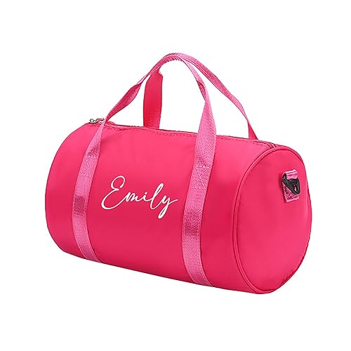 Personalisierte Duffel Tasche, gestickte Name/Muster Sport Gym Tasche, Reisetasche mit Schuhe Fach, benutzerdefinierte Geschenk für Männer, Frauen, Bräutigam, Brautjungfer (Rosa/Blau/Schwarz/Rot) von CSstone