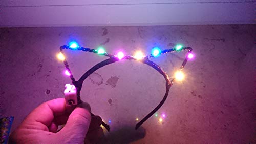 LED Haarreifen Leucht Blink CAT Katzen Ohren Katzenohren Haar Reif blinky Haarreif von CT