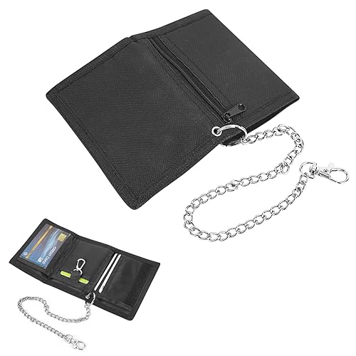 CTDMJ Geldbeutel Kinder RFID Geldbörse Mit Ketten Clip Reißverschluss Herren Dreifache Portmonee Brustbeutel Jungen Portemonnaie Brieftasche für Jungen, Mädchen von CTDMJ