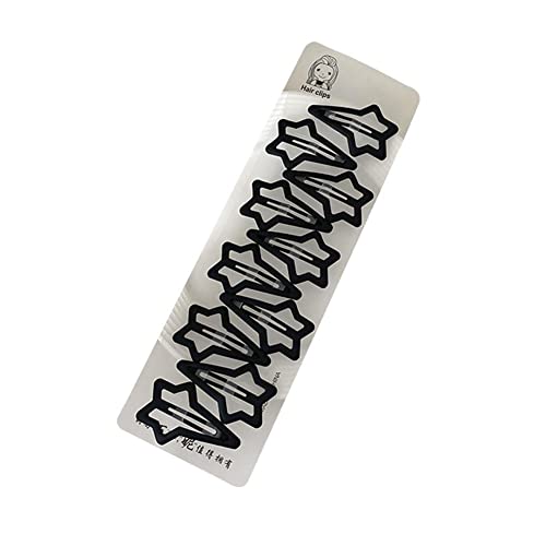 10/12PCS Schwarz Snap Haar Clips Haarspangen Für Frauen Einfache Süße Kopfschmuck Haarspange Clips Zubehör Wassertropfen Haar Kid von CTDWNT