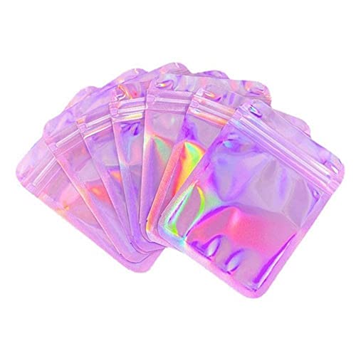 10Pcs Schillernde Taschen Beutel Kosmetik Kunststoff Schillernde Taschen Holographische Taschen Neue Taschen Make-up Hologramm Reißverschluss von CTDWNT