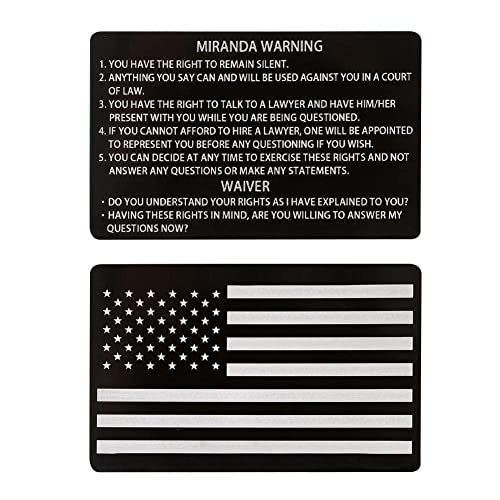 Miranda Card, Black Miranda Warning Card, Miranda for Friend Gift Rights Cards, 2 Stück. von CTDWNT