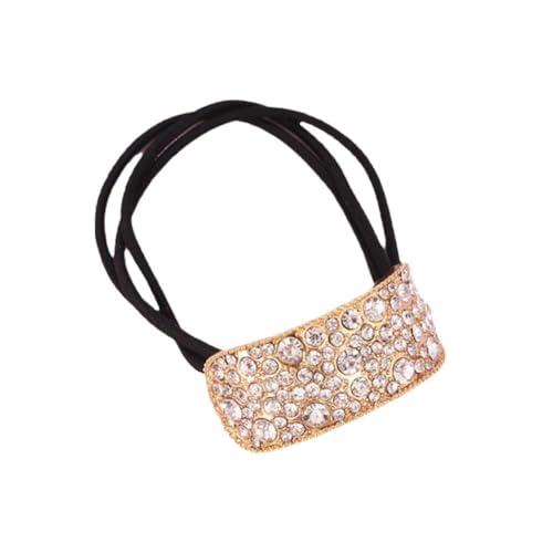 Strass-Pferdeschwanz-Halter, glitzernde Strass-Haargummis, Pferdeschwanz-Halter, modische elastische Haargummis, Haargummis, Pferdeschwanz-Halter, Haar-Accessoire, Stirnband für Damen und Mädchen von CTDWNT