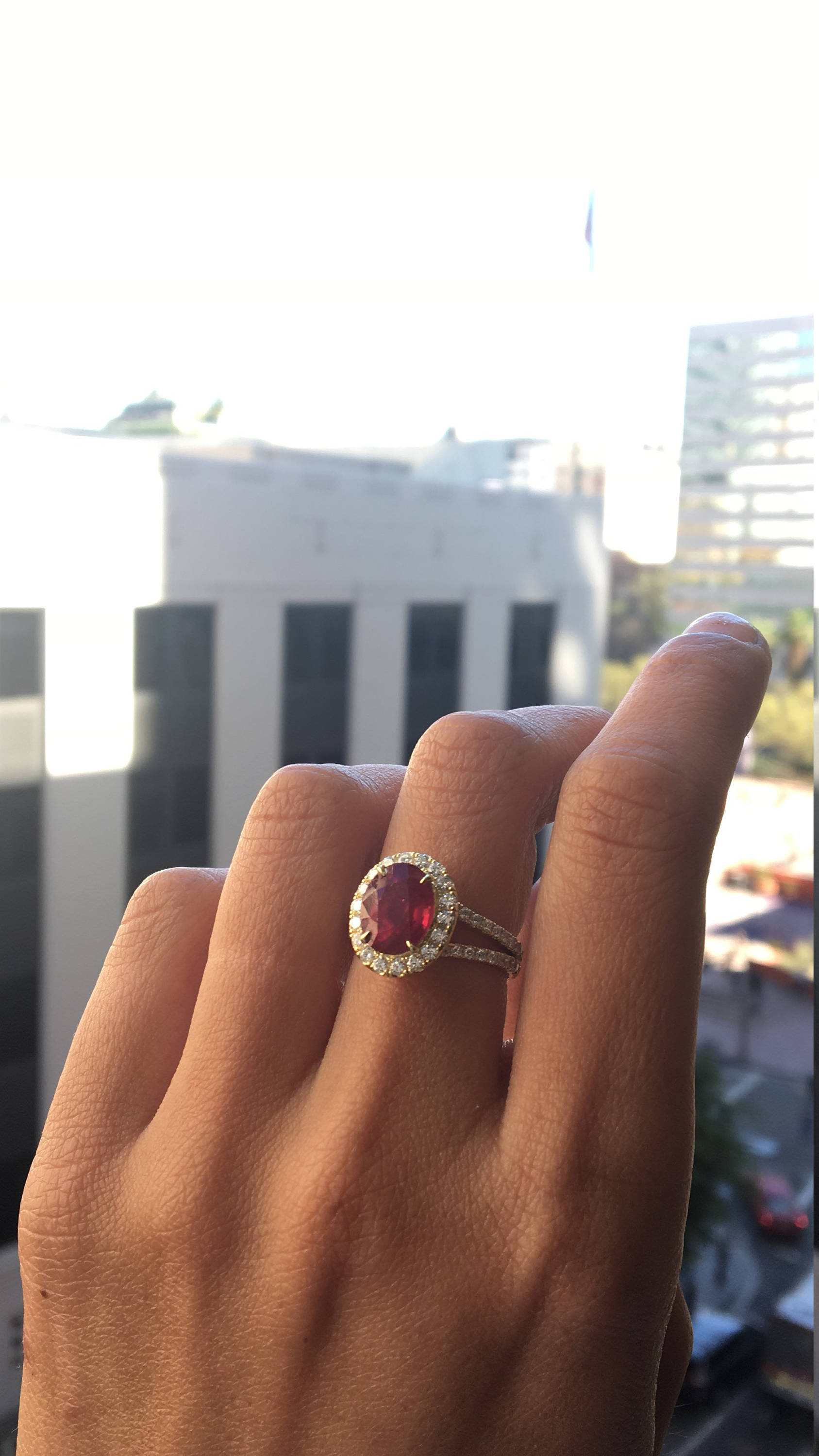 Wunderschöne 9, 48 Ct Rubin Ring Von 1, 38 Diamanten Akzentuiert Wunderschöne 9, 48 Ct Rubin Ring Von 1, 38 Diamanten Akzentuiert von CTFineJewelryStore