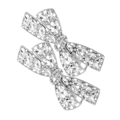 CTIRCHIU 1 Paar Hochzeits Schuhclips mit Schleifen Design Abnehmbare Schuhschnallen Metall und Strass für Damen Dekorative Schuhaccessoires für High Heels Perfekter für Brautschuhe von CTIRCHIU