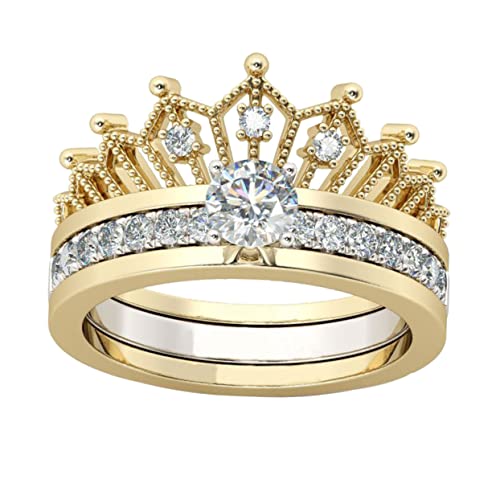 CTIRCHIU 1 Stück 2 1 Kronenring Splitter Damen Tag weiblicher Ring Legierungsring Frauenschmuck 2 in 1 Ring 2 in 1 Fingerring abnehmbarer Fingerring Frauenring Silver CTIRCHIU 1 Stück 2 1 Kronenring Splitter Damen Tag weiblicher Ring Legierungsring Frauenschmuck 2 in 1 Ring 2 in 1 Fingerring abnehmbarer Fingerring Frauenring Silver von CTIRCHIU