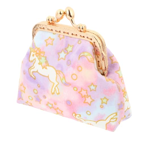 CTIRCHIU Geldbörse Mit Münzbörse Und Kosmetiktasche Tragbare Münzbeutel Für Damen Einhorn-Muster Platz Für Kleingeld Und Lippenstifte von CTIRCHIU